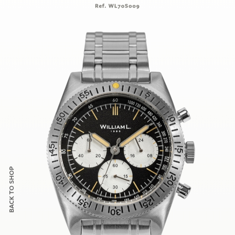 William L Silver Chronograph Watch